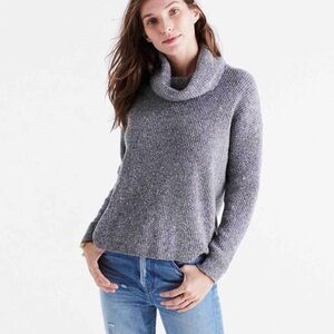 Madewell Heather Gray Size L Detachable Cowl Neck Sweater